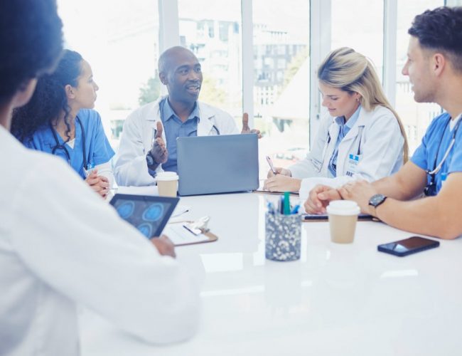 A meeting between doctors